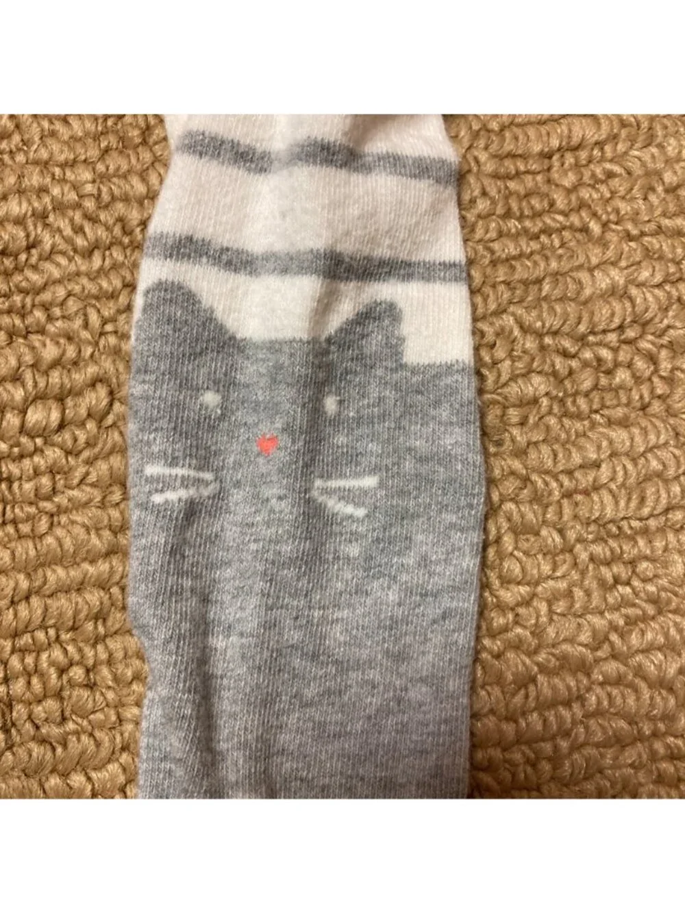 Baby Gap Tights Girls 2-3 years months Cat and Bear White Gray Stripes